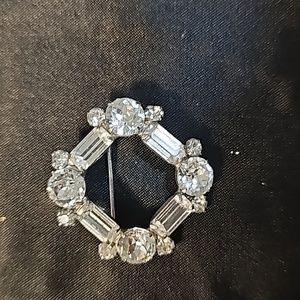 Square Rhinestone Brooch